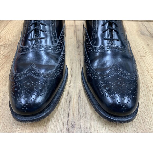 FLORSHEIM Men\'s Shoes Full Brogue Wingtip Oxfords Black Leather Size 10D main image 13